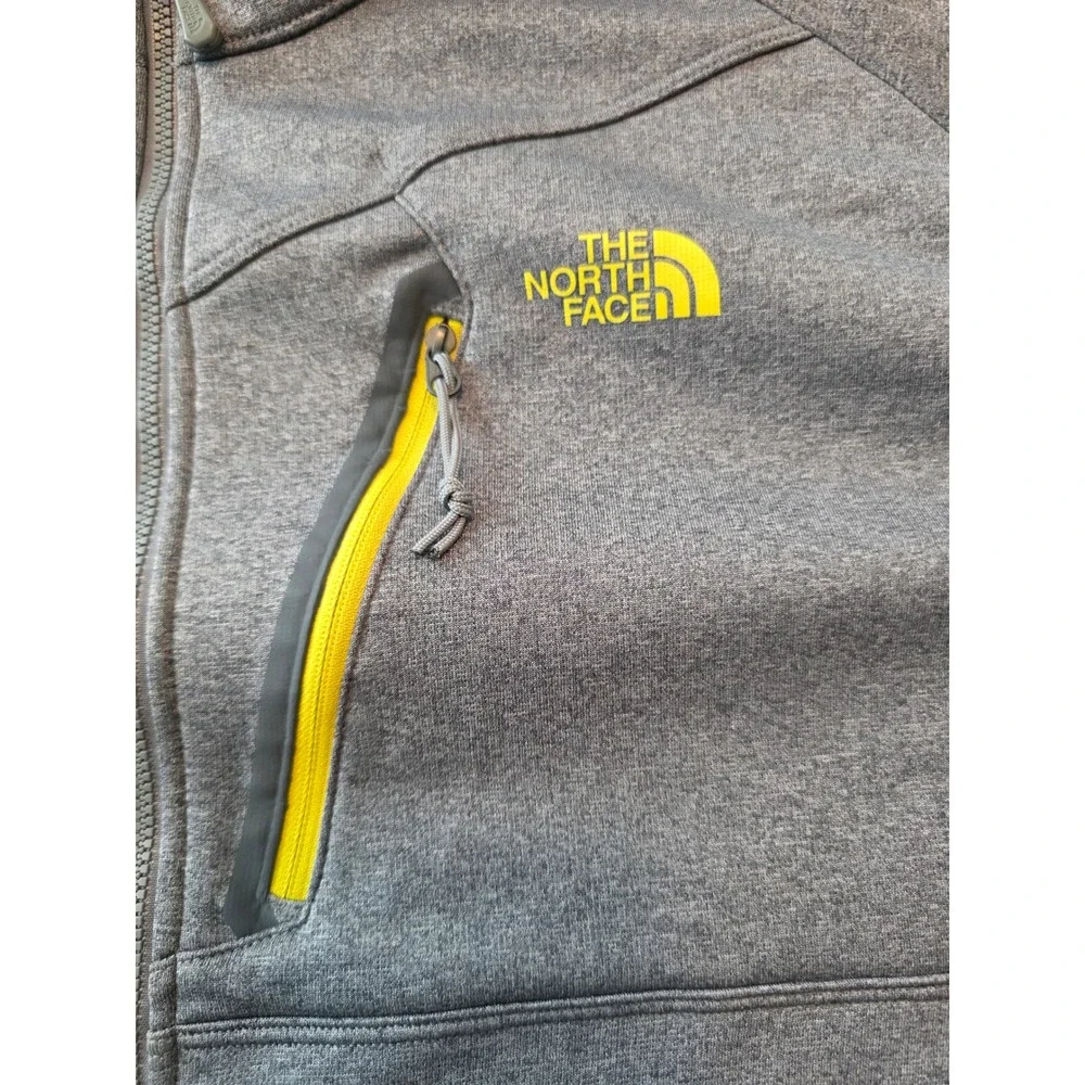 The North Face Jacket Mens Size XL Grey Yellow Gorpcore Softshell Fleece